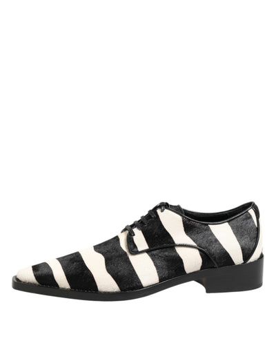 Dolce &amp; Gabbana Zwart Wit Zebra Pony Bont Dress Schoenen