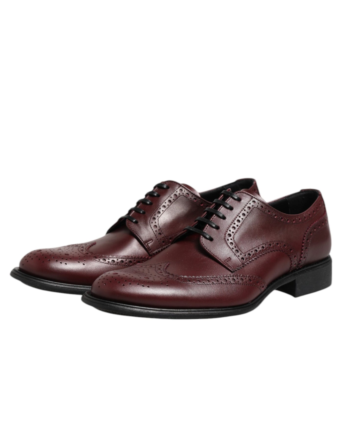 Chaussures Derby à lacets en cuir marron Dolce &amp; Gabbana