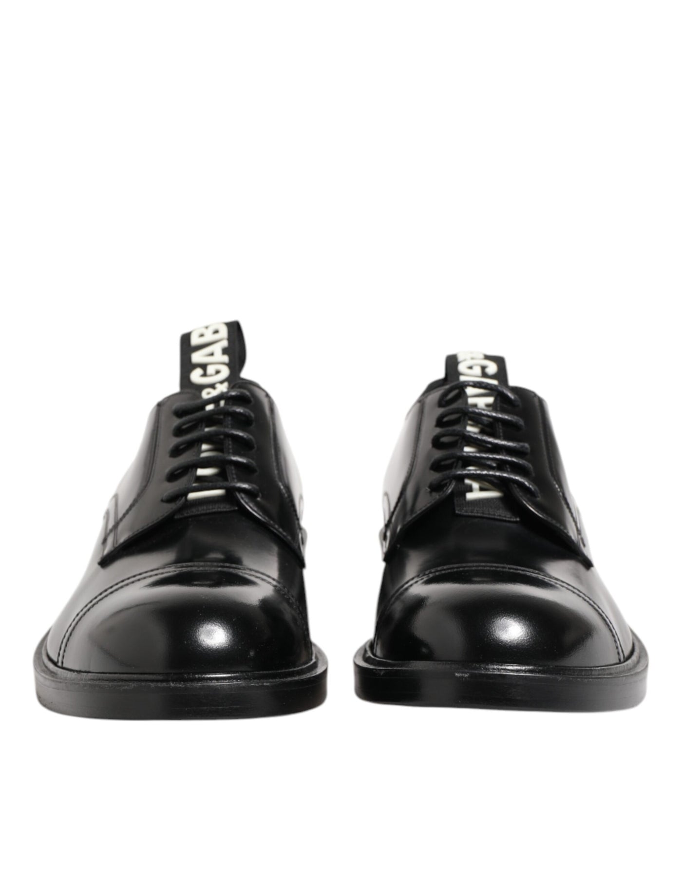 Dolce &amp; Gabbana Zwarte Leren Veterschoenen Heren Formele Schoenen