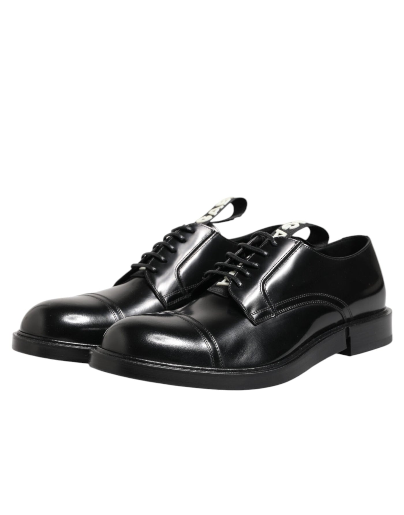 Dolce &amp; Gabbana Zwarte Leren Veterschoenen Heren Formele Schoenen