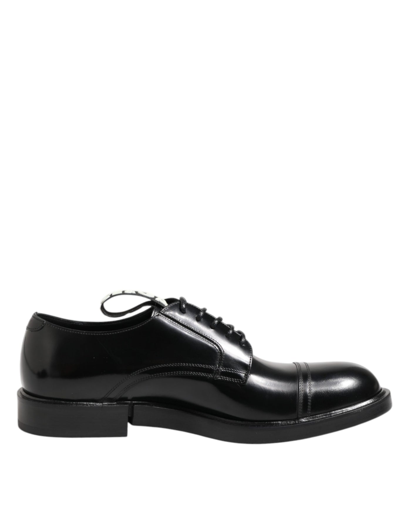 Dolce &amp; Gabbana Zwarte Leren Veterschoenen Heren Formele Schoenen