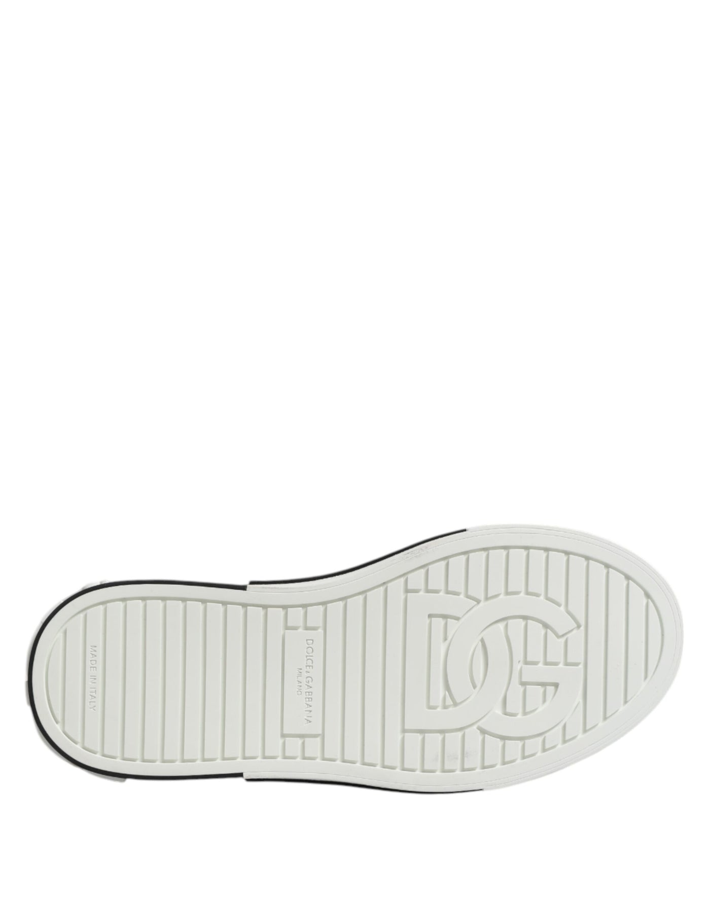 Dolce &amp; Gabbana Witte Gestippelde Leren Slip-On Sneakers voor Heren