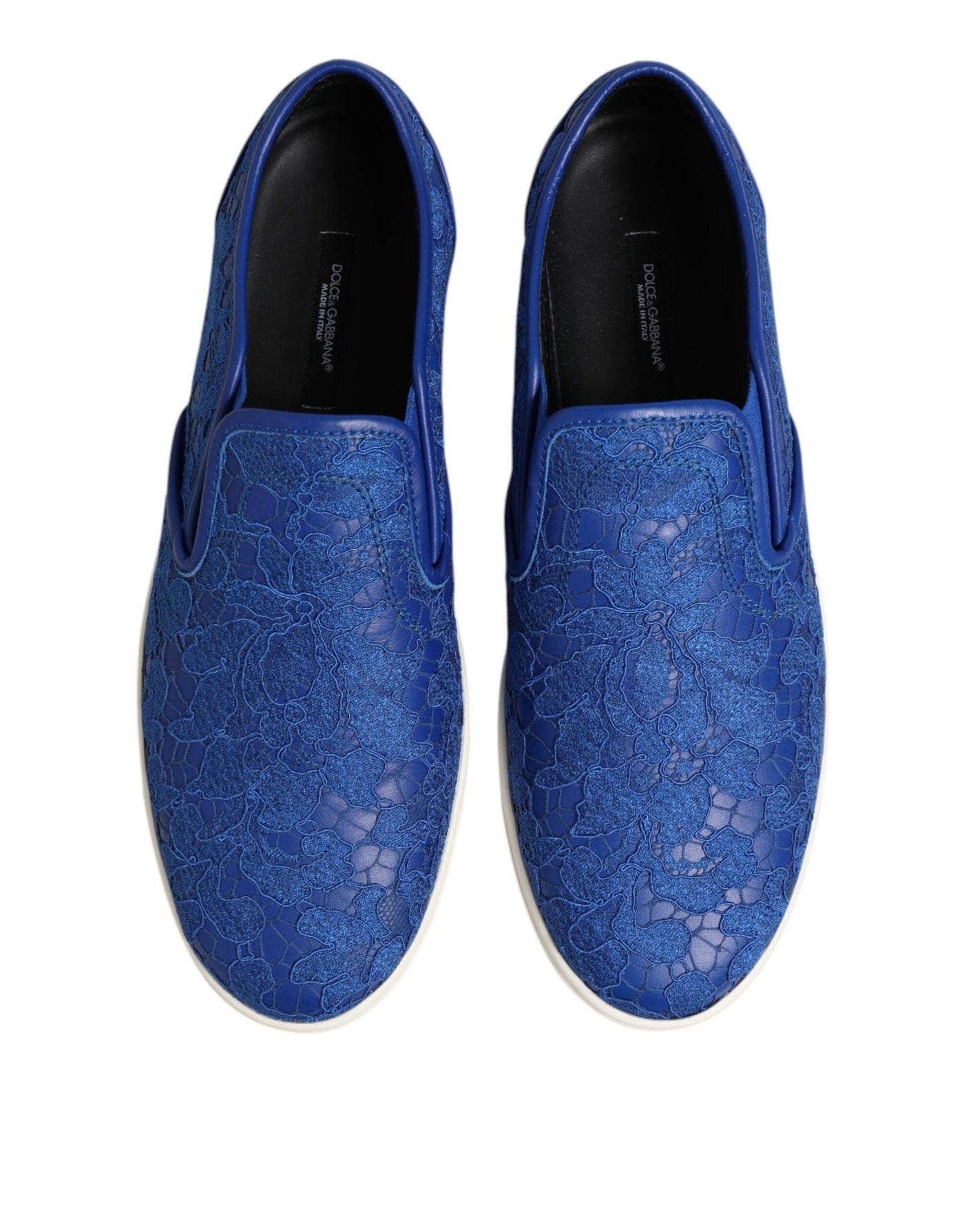 Dolce &amp; Gabbana blauwe leren veterschoenen