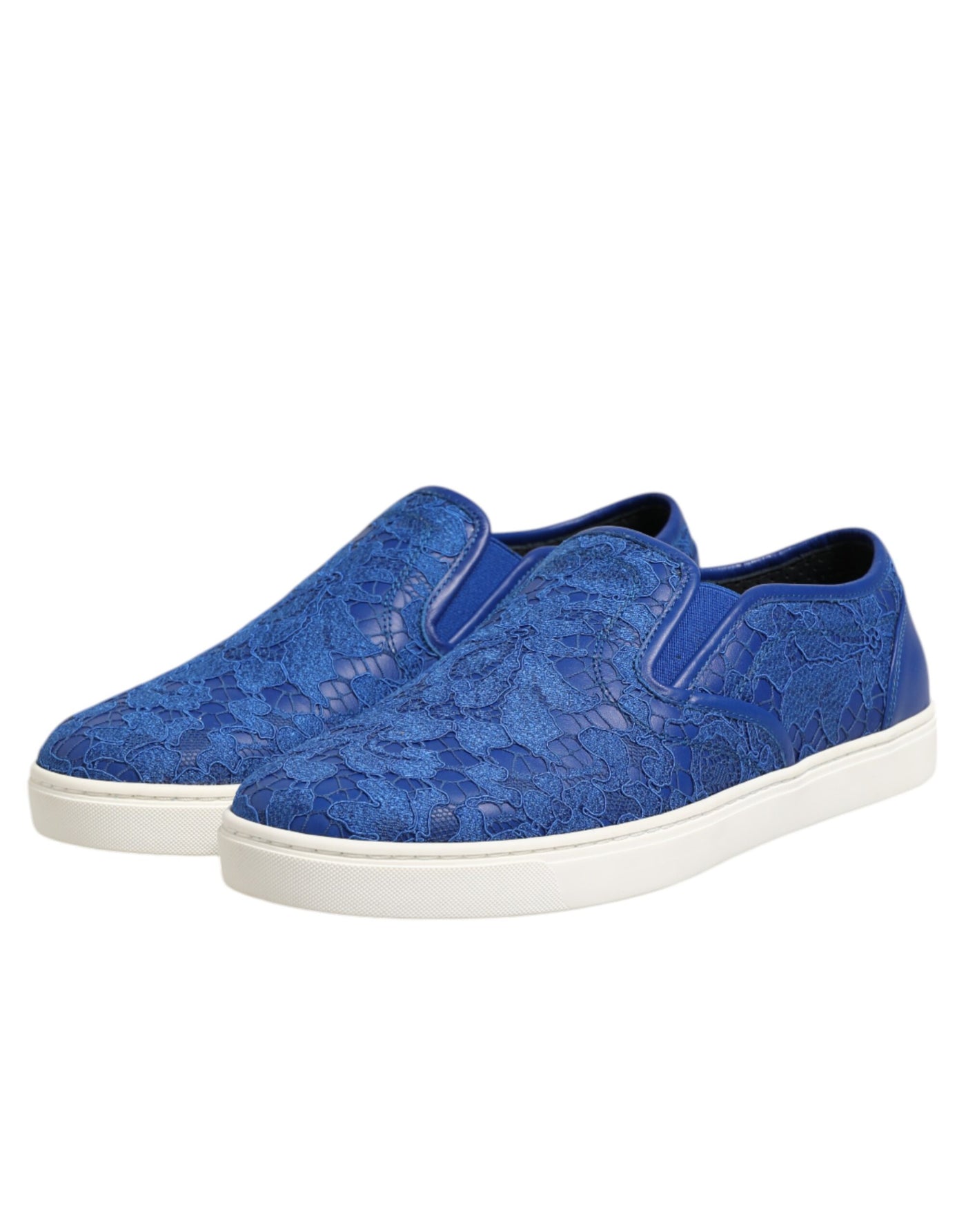 Dolce &amp; Gabbana blauwe leren veterschoenen