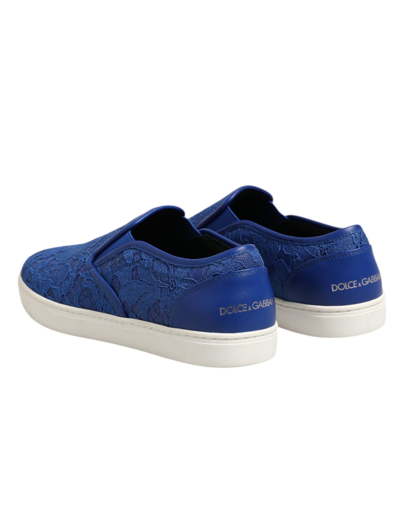 Dolce &amp; Gabbana blauwe leren veterschoenen