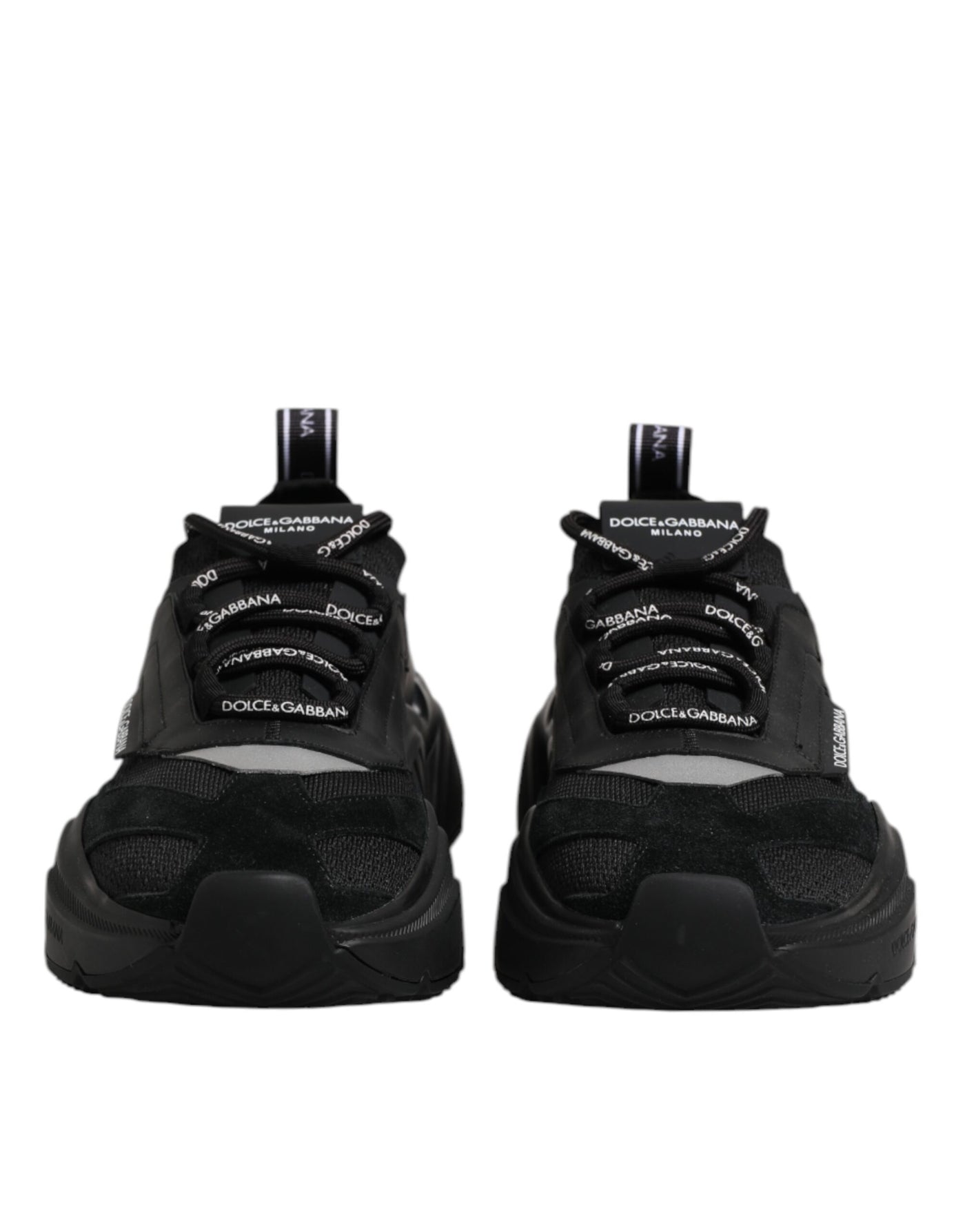 Dolce &amp; Gabbana zwarte leren Daymaster lage sneakers