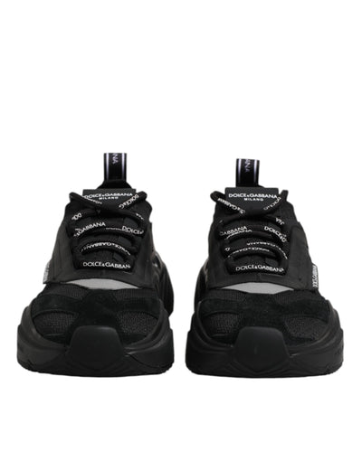 Dolce &amp; Gabbana zwarte leren Daymaster lage sneakers