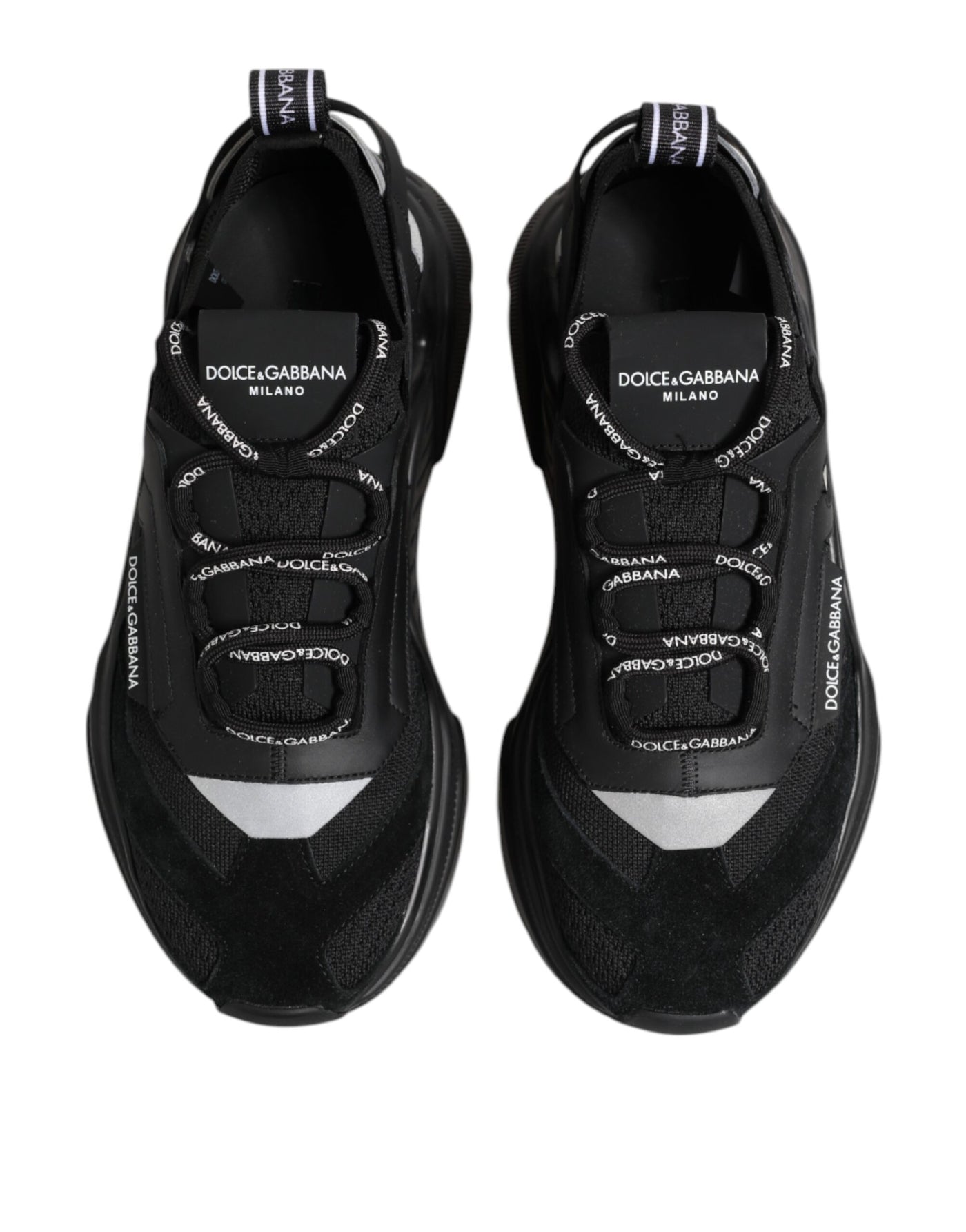 Dolce &amp; Gabbana zwarte leren Daymaster lage sneakers