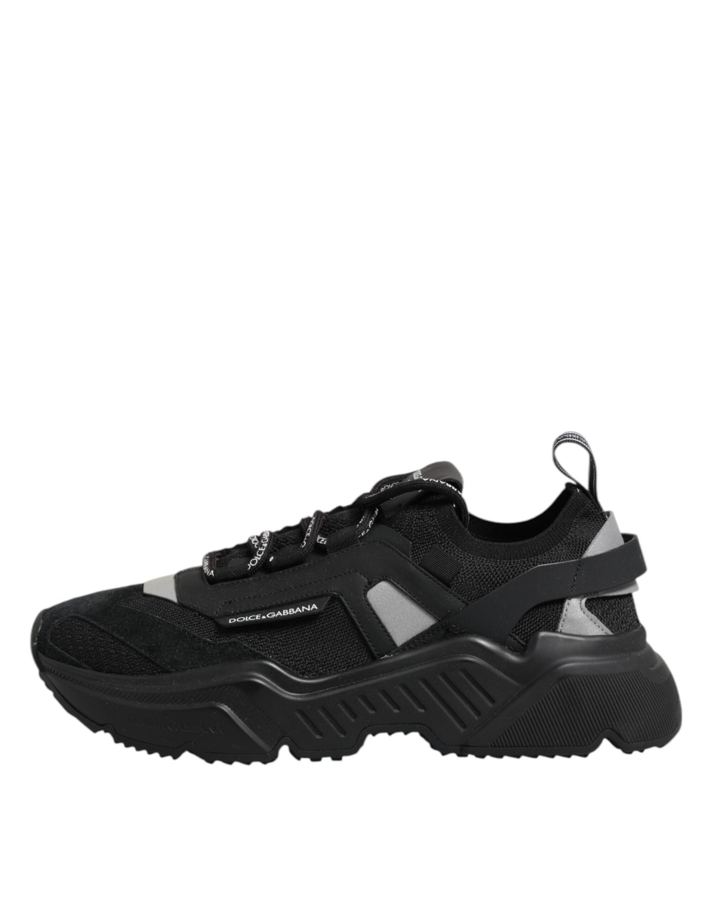Dolce &amp; Gabbana zwarte leren Daymaster lage sneakers