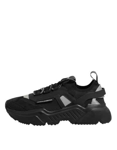 Dolce &amp; Gabbana zwarte leren Daymaster lage sneakers