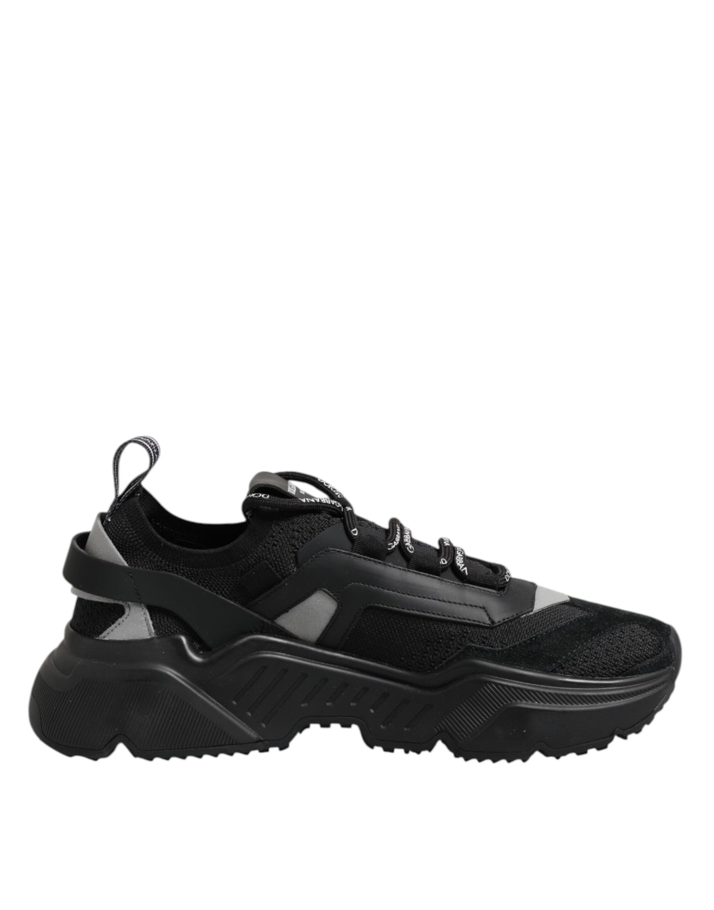 Dolce &amp; Gabbana zwarte leren Daymaster lage sneakers