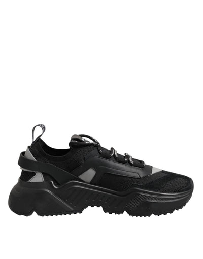 Dolce &amp; Gabbana zwarte leren Daymaster lage sneakers
