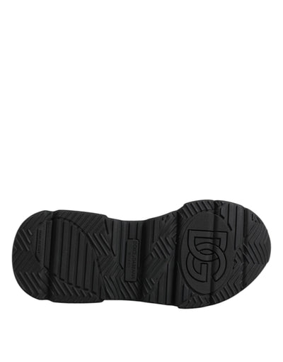 Dolce &amp; Gabbana zwarte leren Daymaster lage sneakers