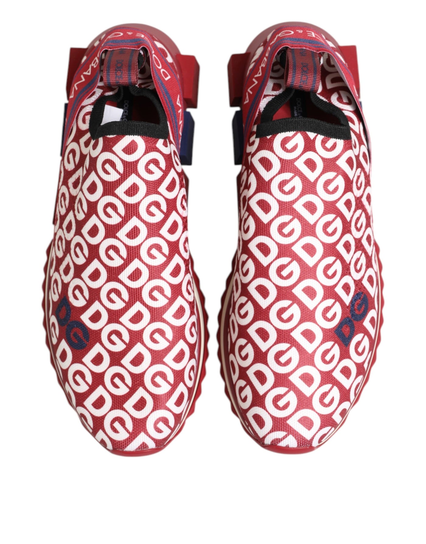 Dolce &amp; Gabbana Rood Wit Sorrento DG Mania Sneakers Schoenen