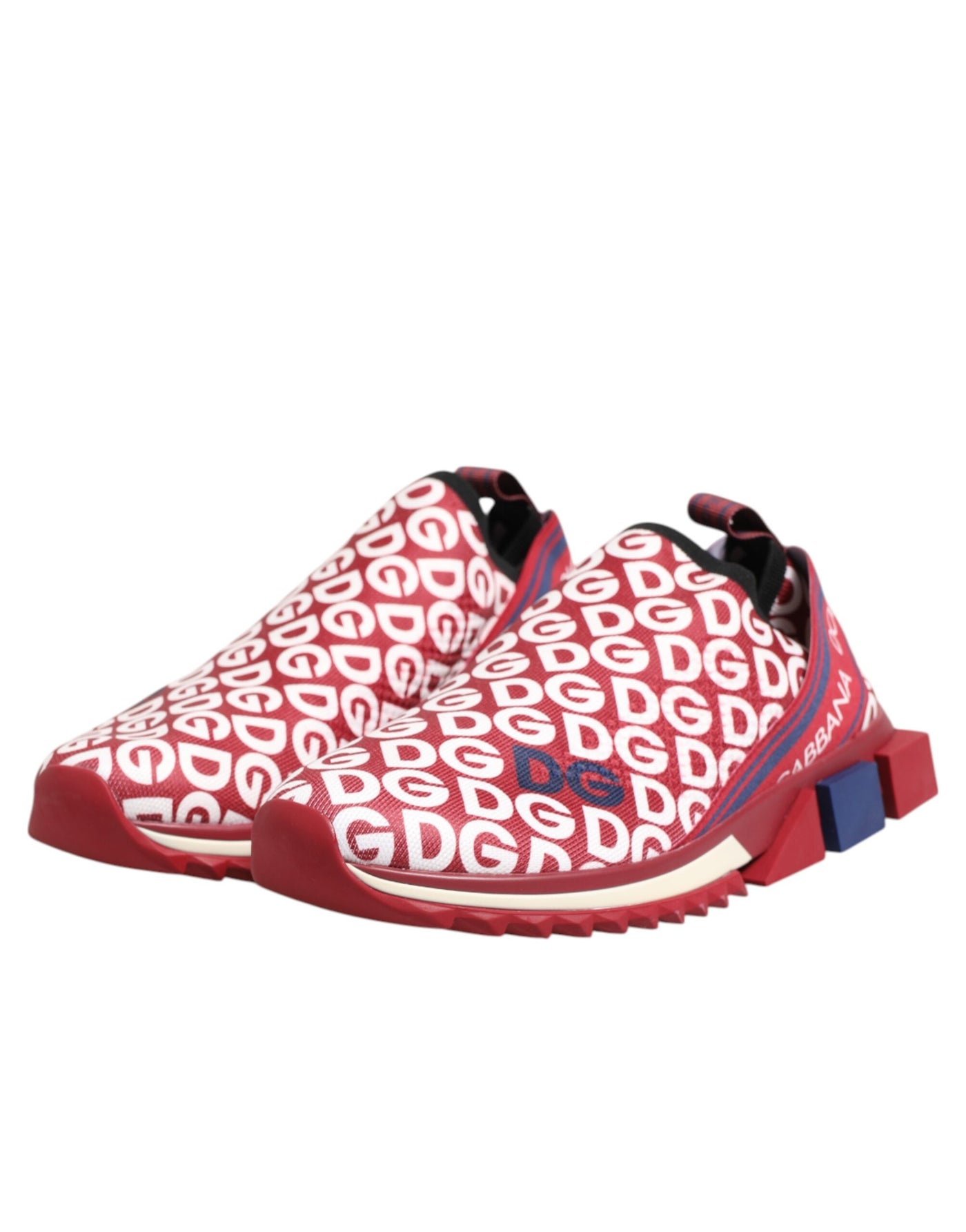 Dolce &amp; Gabbana Rood Wit Sorrento DG Mania Sneakers Schoenen