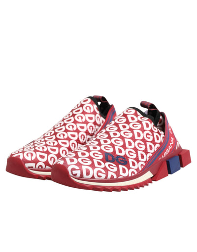 Dolce &amp; Gabbana Rood Wit Sorrento DG Mania Sneakers Schoenen
