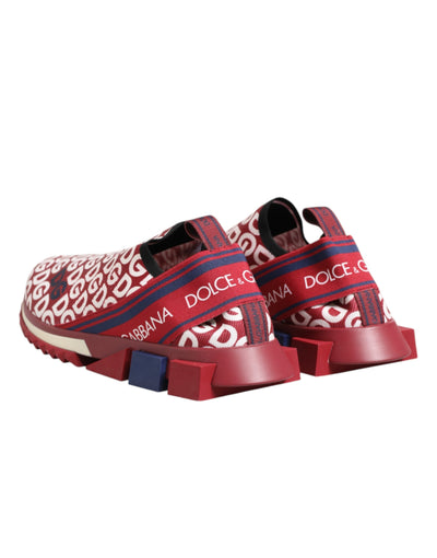 Dolce &amp; Gabbana Rood Wit Sorrento DG Mania Sneakers Schoenen