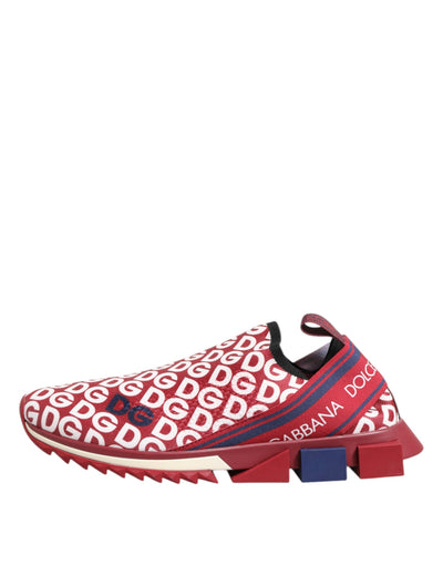 Dolce &amp; Gabbana Rood Wit Sorrento DG Mania Sneakers Schoenen