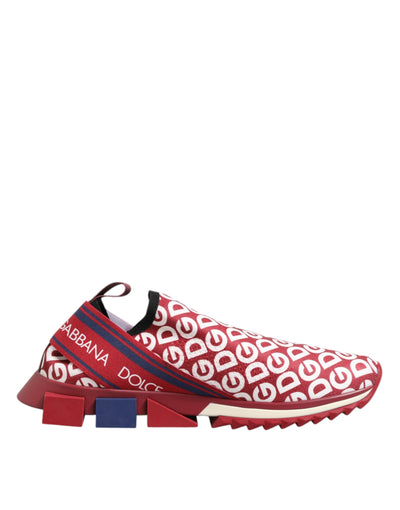 Dolce &amp; Gabbana Rood Wit Sorrento DG Mania Sneakers Schoenen