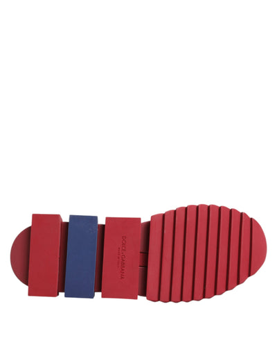 Dolce &amp; Gabbana Rood Wit Sorrento DG Mania Sneakers Schoenen