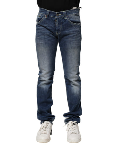 Jean skinny bleu délavé Dondup pour homme, coupe décontractée