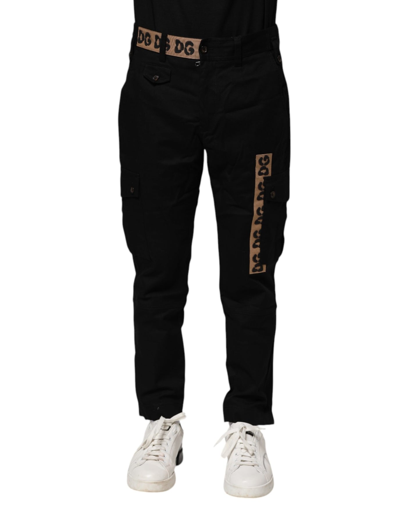 Dolce &amp; Gabbana zwarte katoenen cargo casual broek