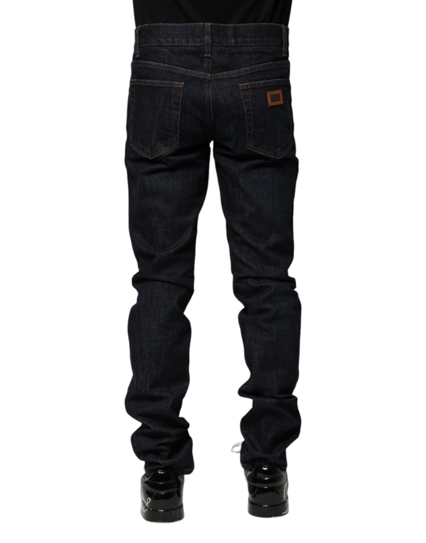 Dolce &amp; Gabbana Zwarte Katoenen Skinny Denim Herenjeans