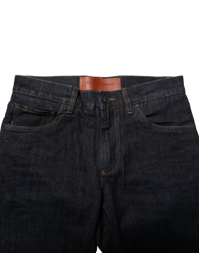 Dolce &amp; Gabbana Zwarte Katoenen Skinny Denim Herenjeans