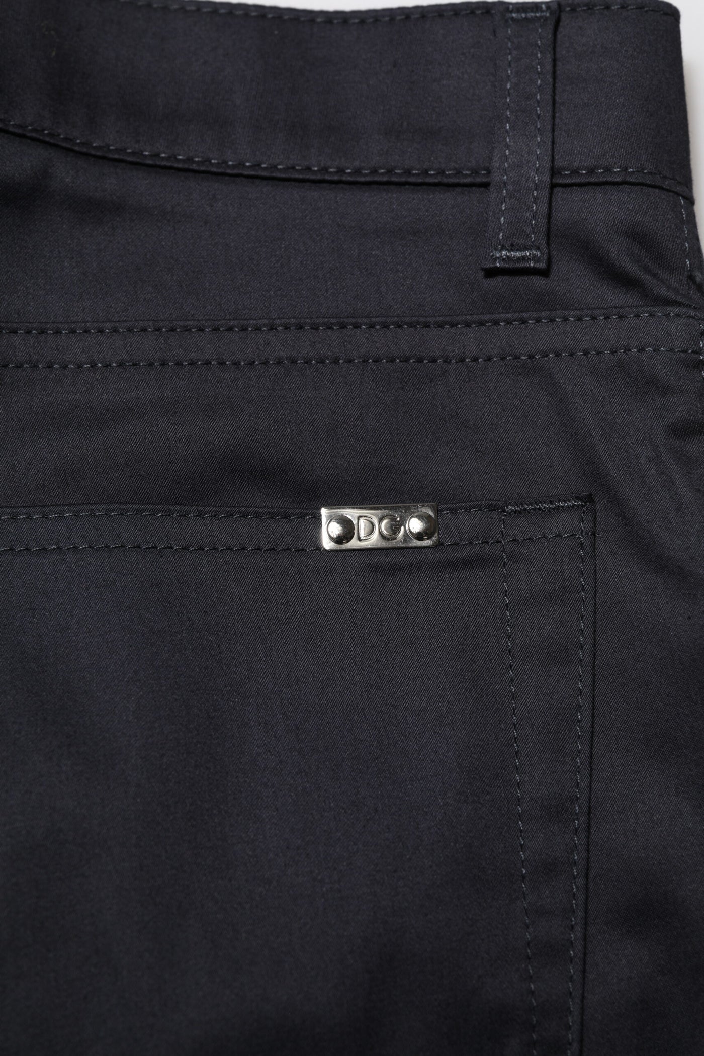 Dolce &amp; Gabbana Zwarte Katoenen Skinny Mid Waist Broek