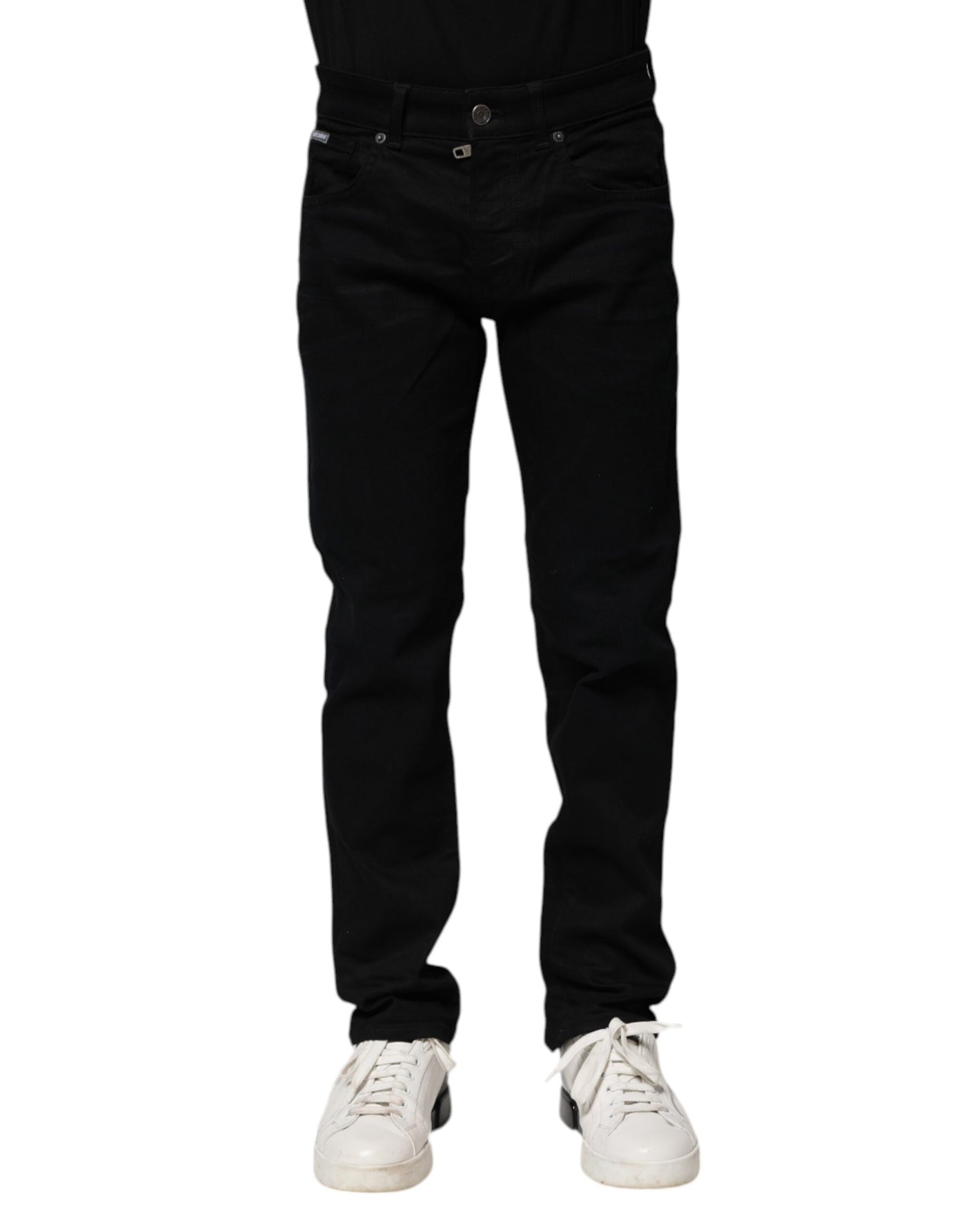 Dolce &amp; Gabbana zwarte skinny jeans van katoen