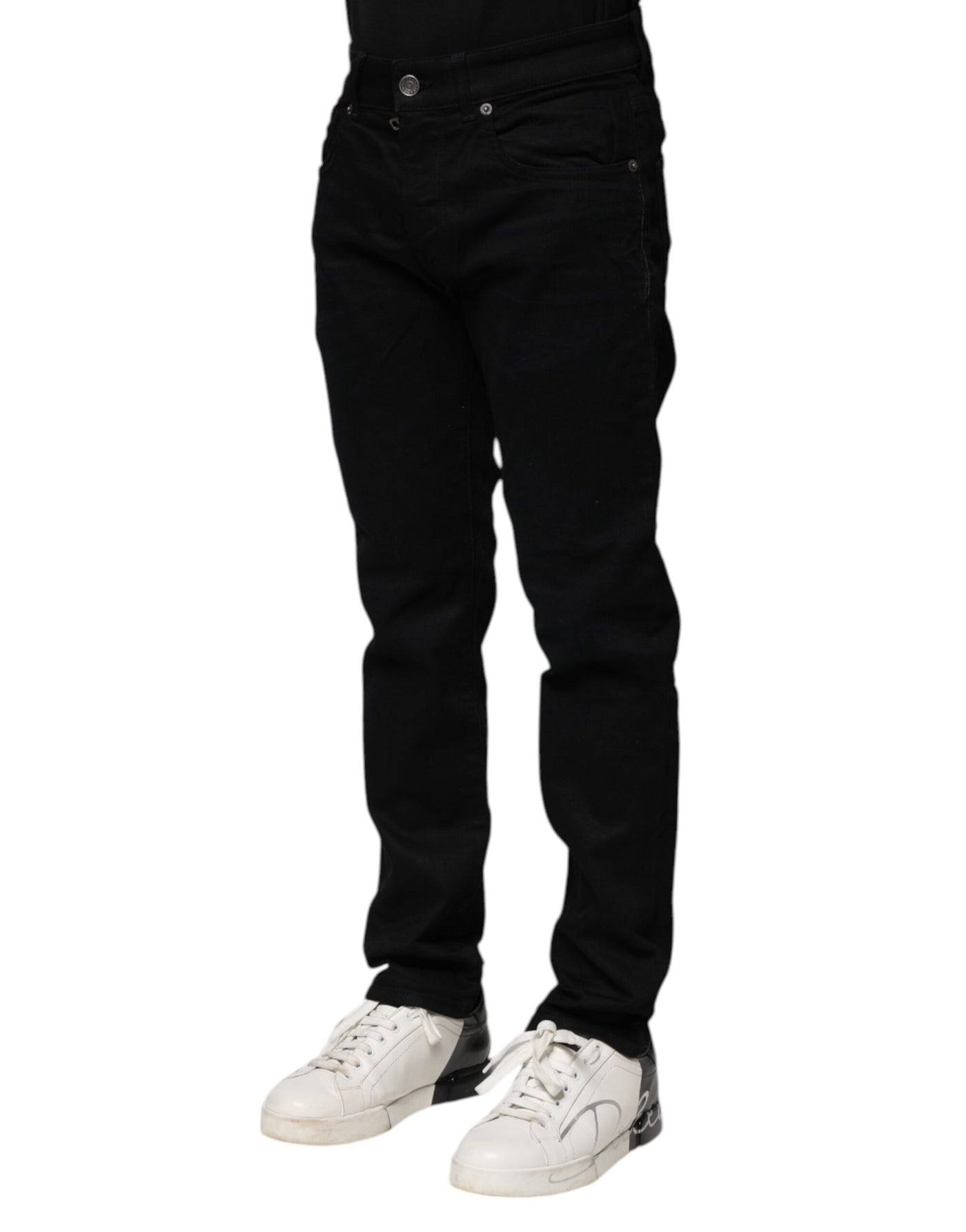 Dolce &amp; Gabbana zwarte skinny jeans van katoen