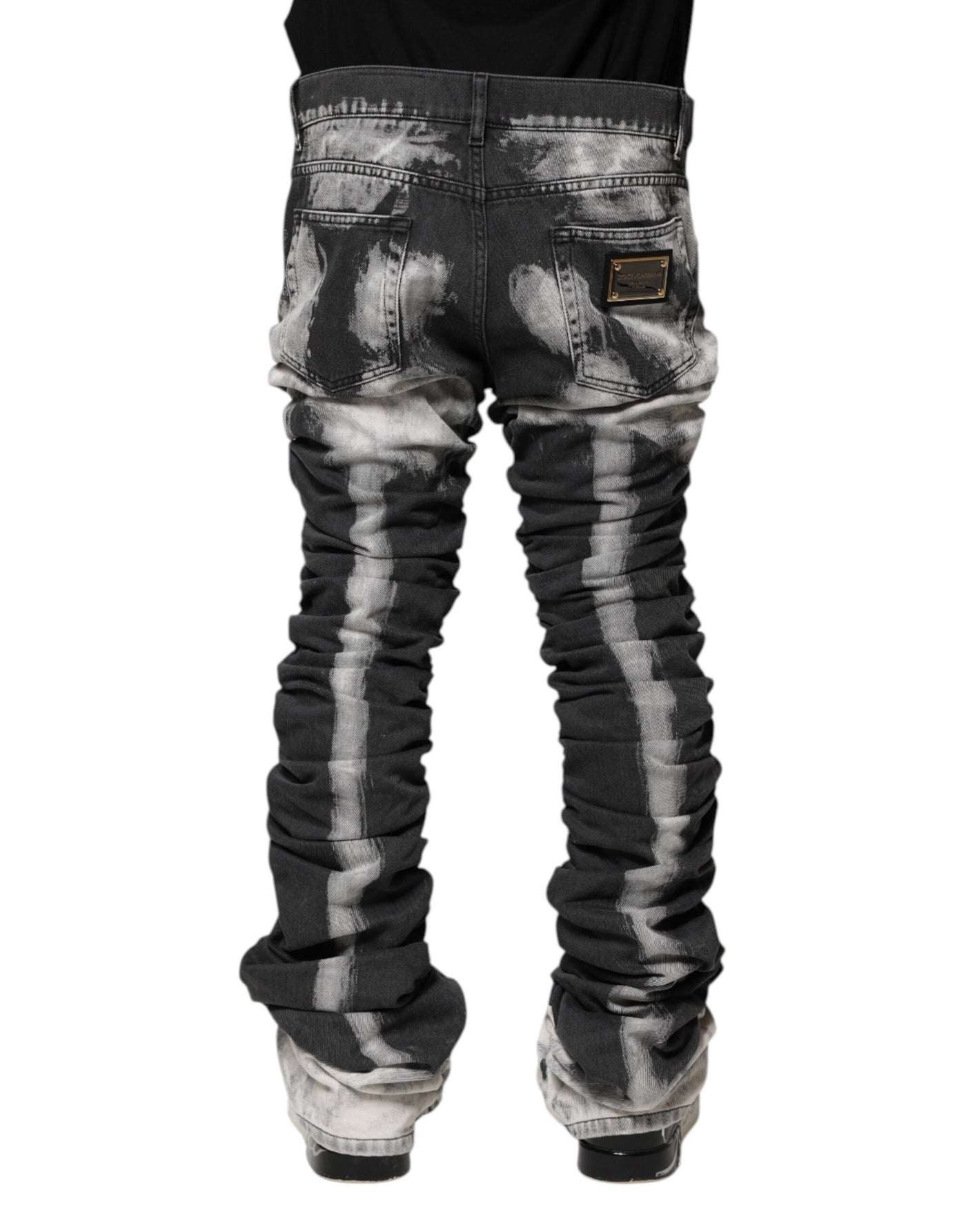 Dolce &amp; Gabbana Black Tie Dye Straight Denim Jeans