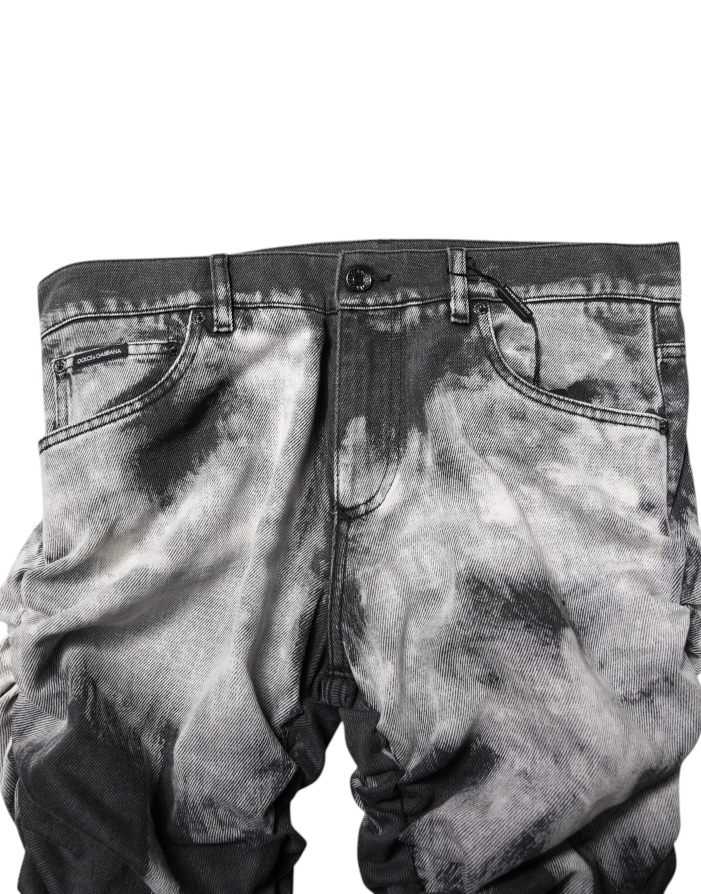 Dolce &amp; Gabbana Black Tie Dye Straight Denim Jeans