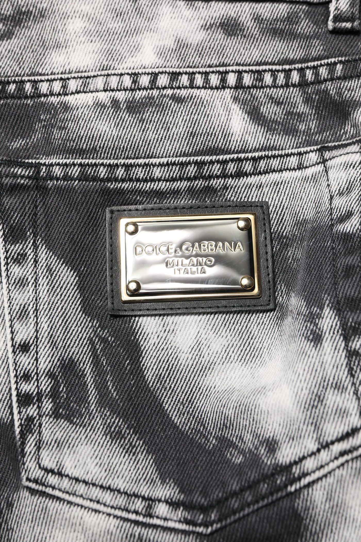 Dolce &amp; Gabbana Black Tie Dye Straight Denim Jeans