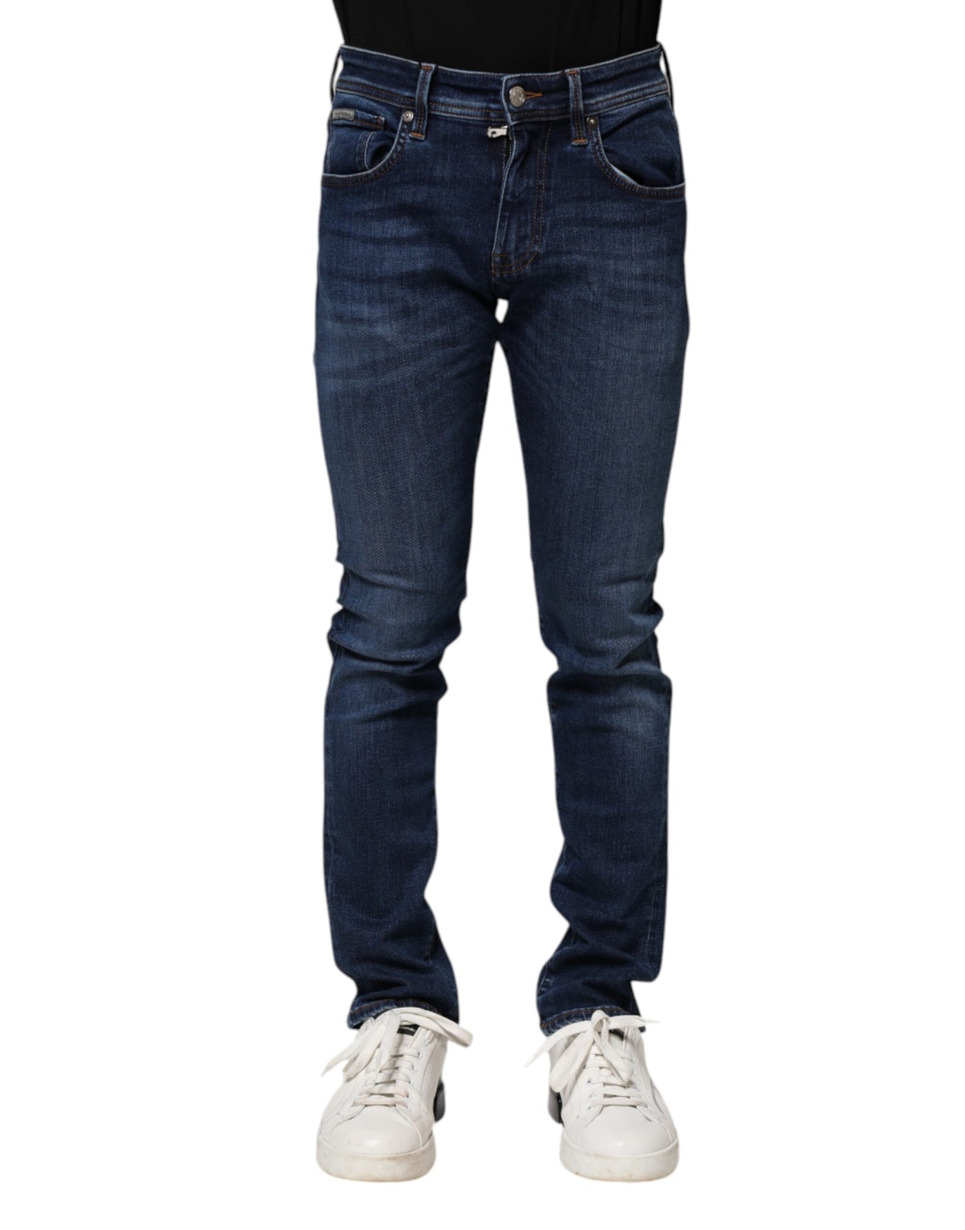 Dolce &amp; Gabbana donkerblauwe skinny jeans van katoen