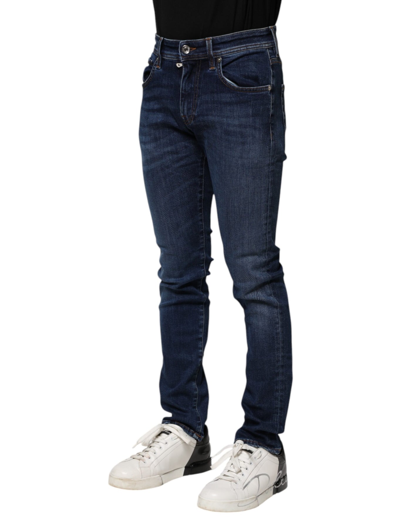 Dolce &amp; Gabbana donkerblauwe skinny jeans van katoen