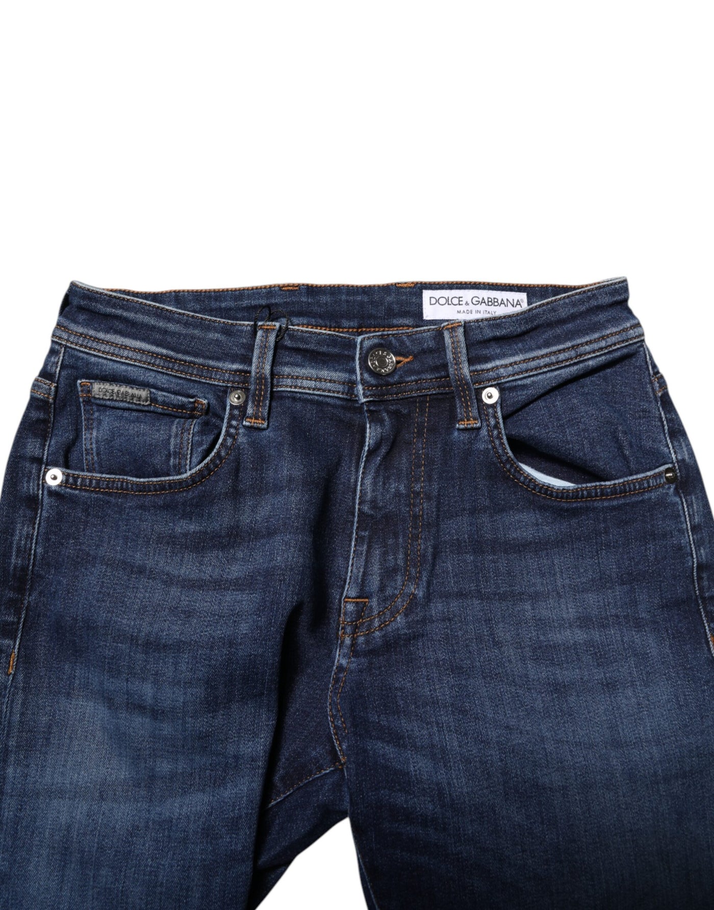 Dolce &amp; Gabbana donkerblauwe skinny jeans van katoen