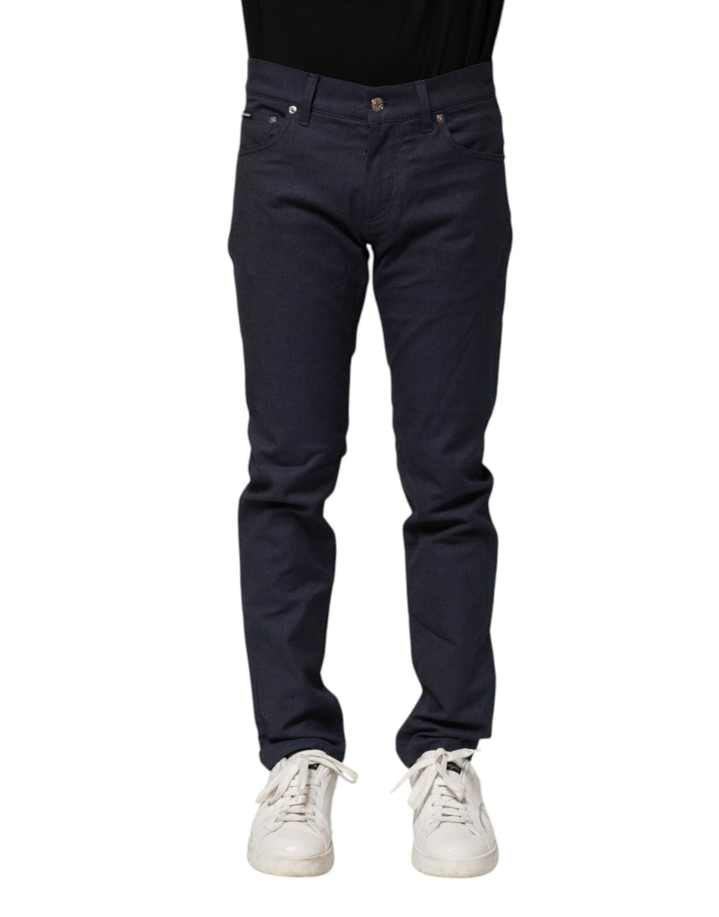 Dolce &amp; Gabbana donkerblauwe skinny jeans van katoen