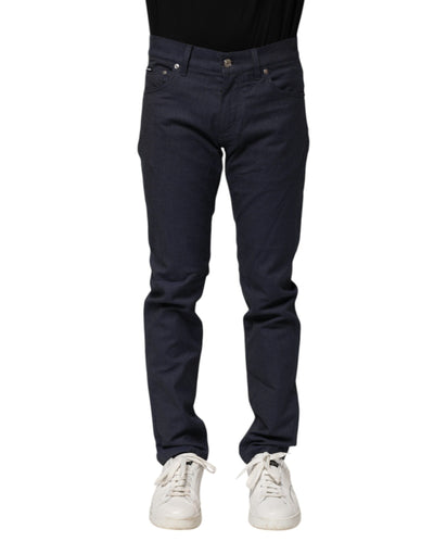 Dolce &amp; Gabbana donkerblauwe skinny jeans van katoen