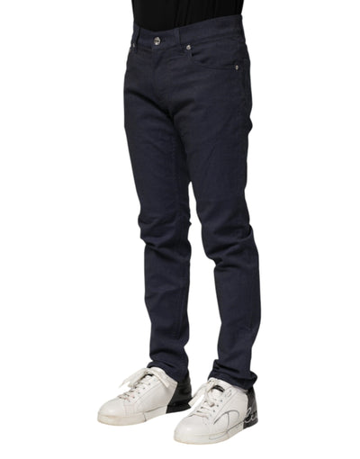 Dolce &amp; Gabbana donkerblauwe skinny jeans van katoen