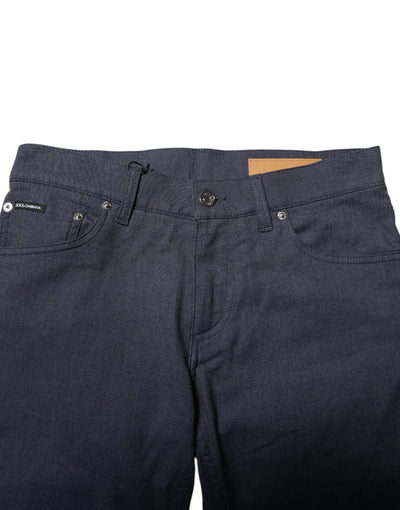 Dolce &amp; Gabbana donkerblauwe skinny jeans van katoen
