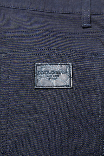 Dolce &amp; Gabbana donkerblauwe skinny jeans van katoen