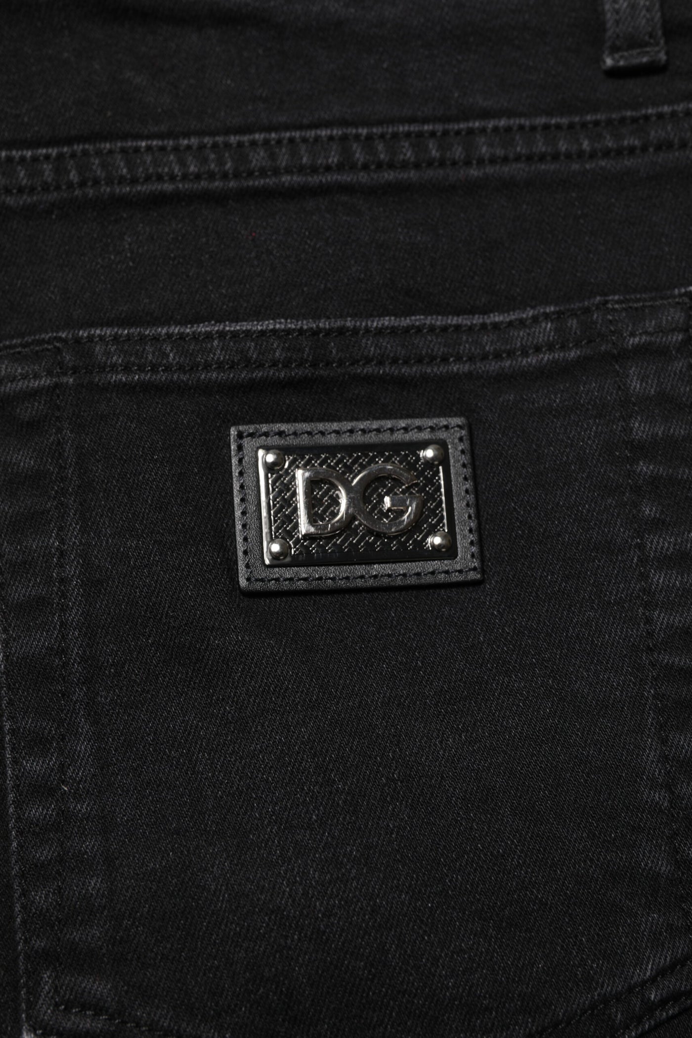 Dolce &amp; Gabbana Zwarte Katoenen Skinny Heren Denim Jeans