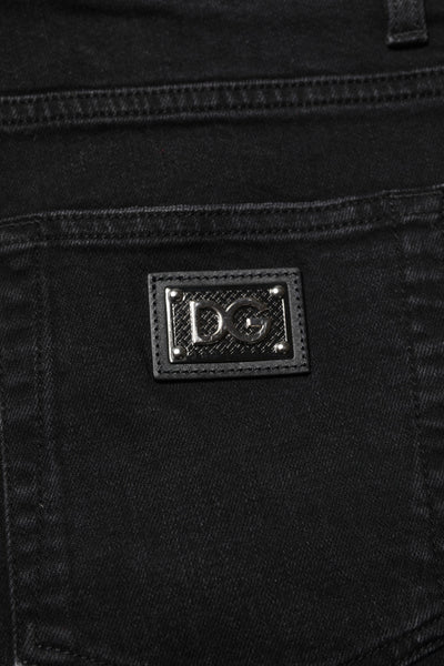 Dolce &amp; Gabbana Zwarte Katoenen Skinny Heren Denim Jeans