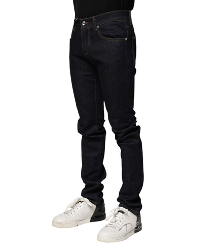 Dolce &amp; Gabbana Zwarte Katoenen Skinny Heren Denim Jeans