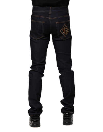 Dolce &amp; Gabbana Zwarte Katoenen Skinny Heren Denim Jeans