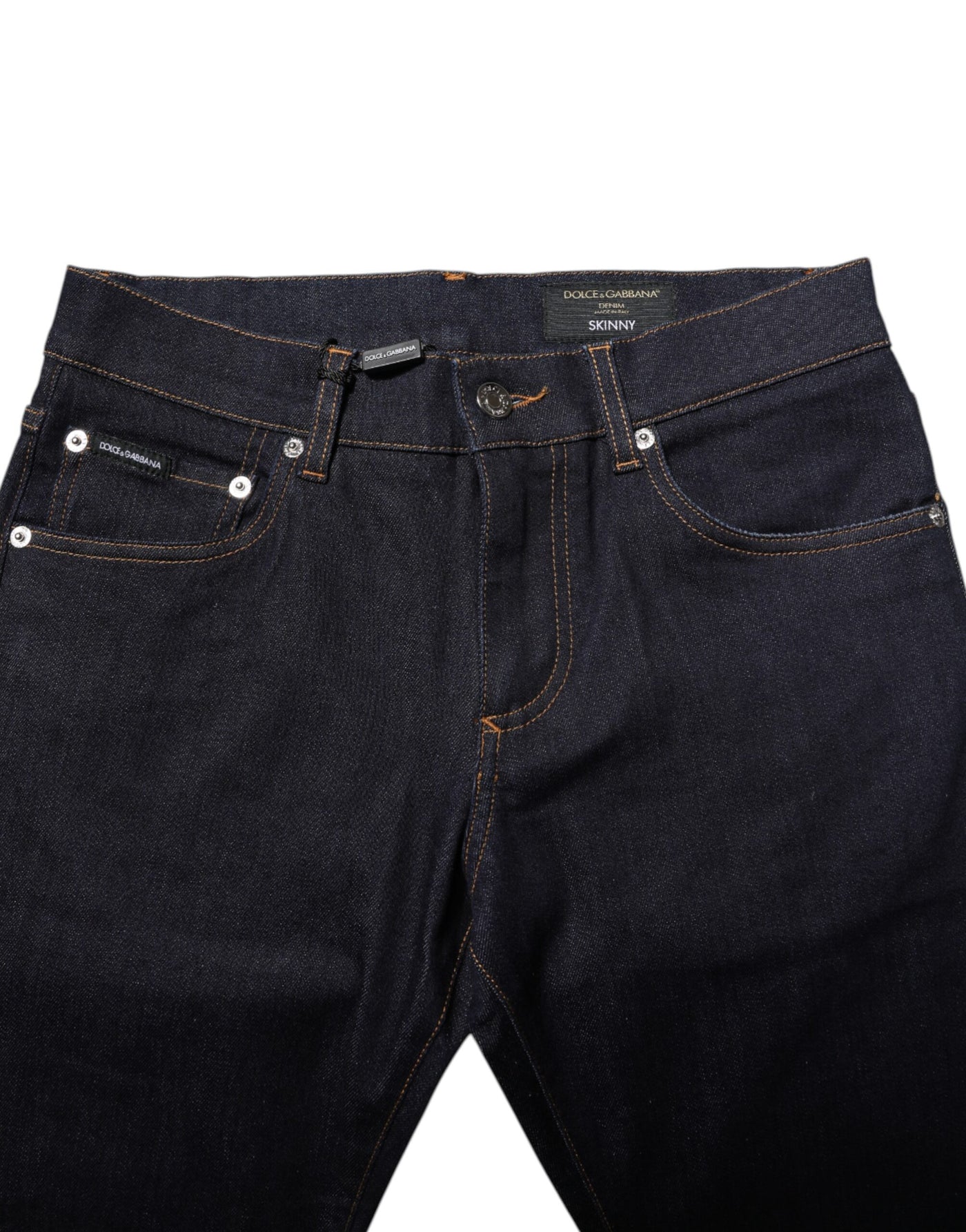 Dolce &amp; Gabbana Zwarte Katoenen Skinny Heren Denim Jeans