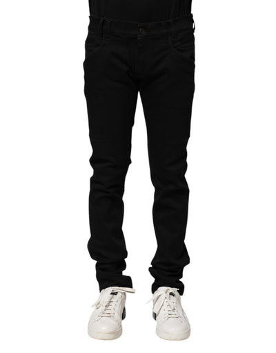 Dolce &amp; Gabbana Zwarte Katoenen Skinny Heren Denim Jeans