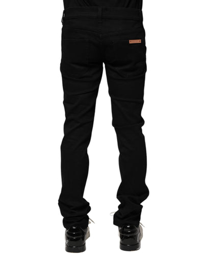 Dolce &amp; Gabbana Zwarte Katoenen Skinny Heren Denim Jeans