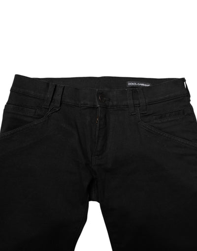 Dolce &amp; Gabbana Zwarte Katoenen Skinny Heren Denim Jeans